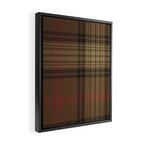 Vintage Brown Tartan Plaid Pattern Framed Canvas Print Gallery Image 2