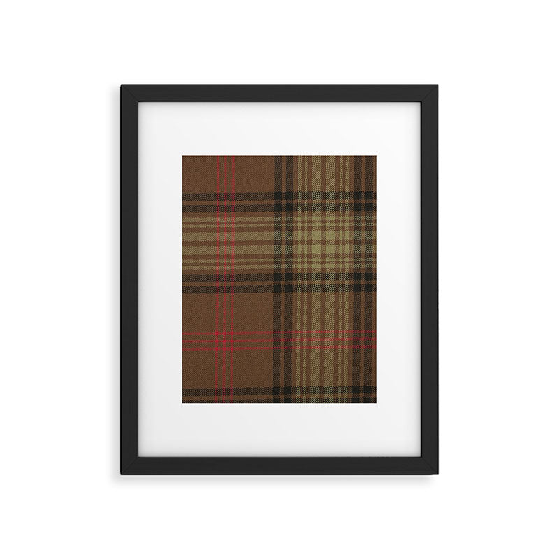 Vintage Brown Tartan Plaid Pattern Framed Art Print Gallery Image 6