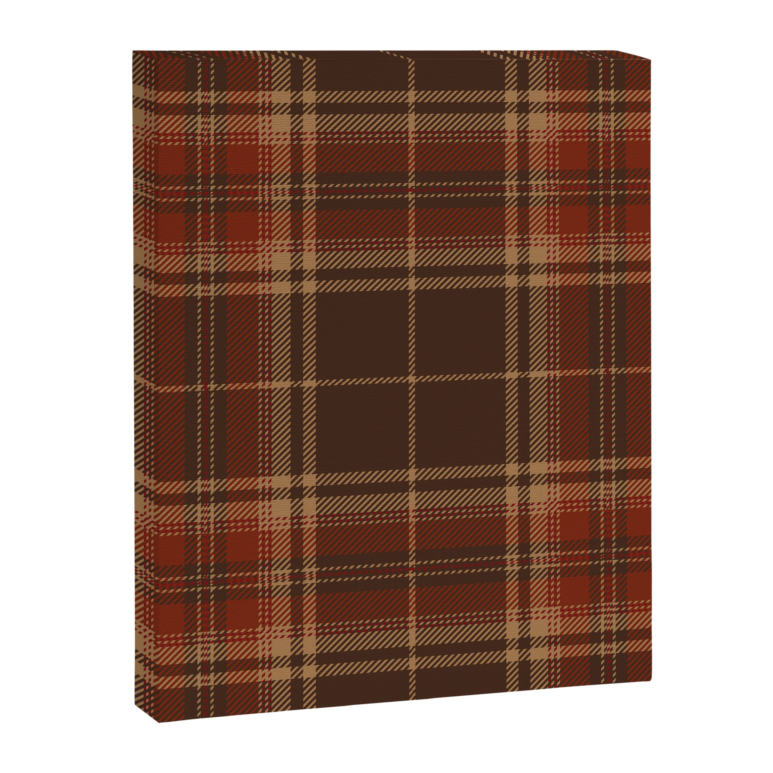 Vintage Brown Tartan Plaid Scottish Pattern Canvas Print Gallery Image 8