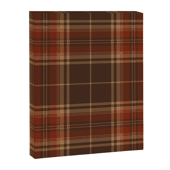 Vintage Brown Tartan Plaid Scottish Pattern Canvas Print Gallery Image 1