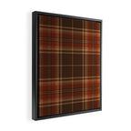 Vintage Brown Tartan Plaid Scottish Pattern Framed Canvas Print Gallery Image 2