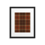 Vintage Brown Tartan Plaid Scottish Pattern Framed Art Print Gallery Image 6