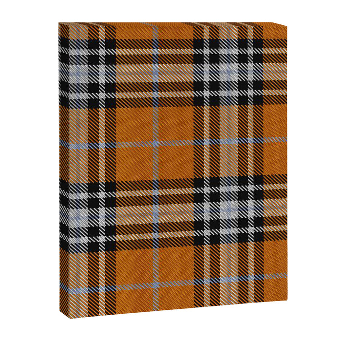 Vintage Orange Black Tartan Plaid Scottish Pattern Canvas Print Gallery Image 1