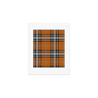 Vintage Orange Black Tartan Plaid Scottish Pattern Art Print Gallery Image 1