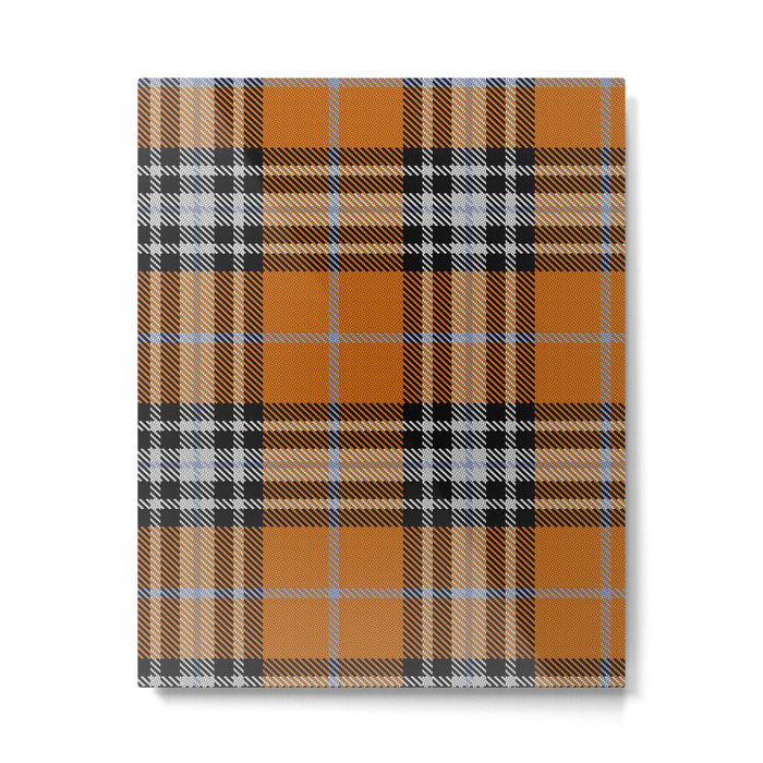 Vintage Orange Black Tartan Plaid Scottish Pattern Metal Print Gallery Image 1