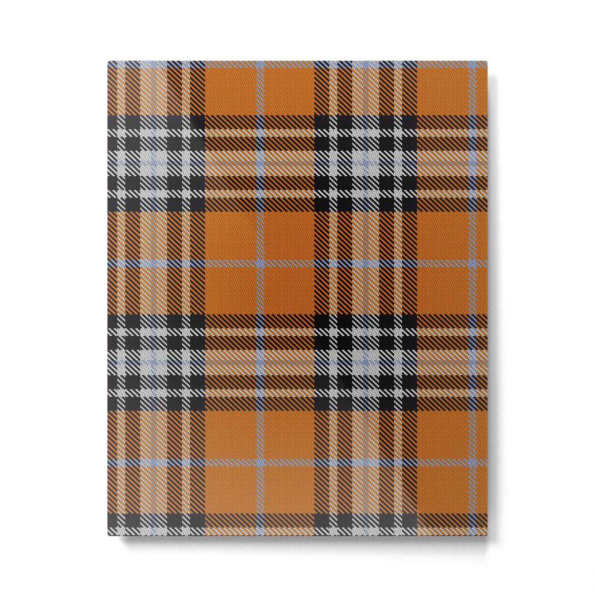 Vintage Orange Black Tartan Plaid Scottish Pattern Metal Print Gallery Image 6