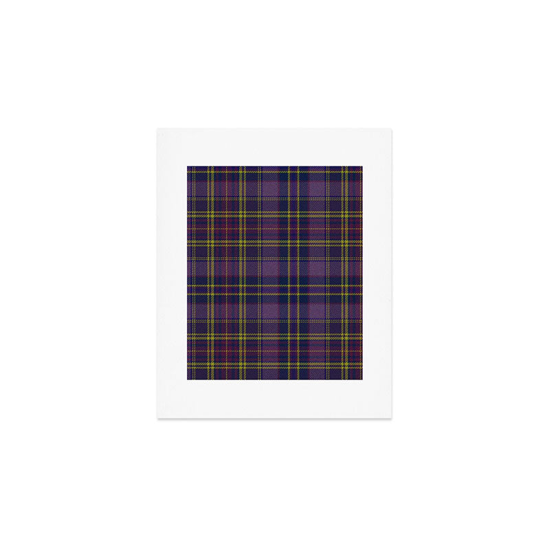 Vintage Purple Tartan Plaid Pattern Art Print Gallery Image 1