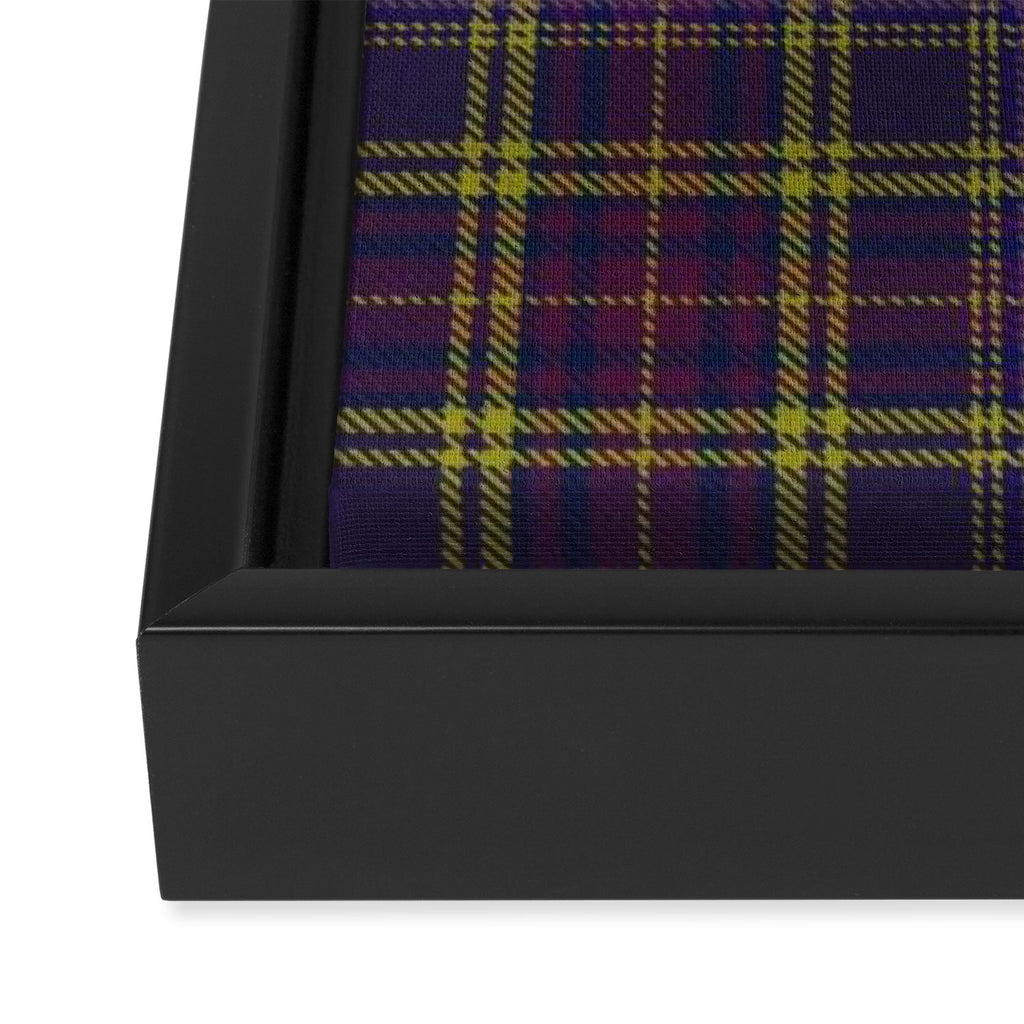 Vintage Purple Tartan Plaid Pattern Framed Canvas Print Gallery Image 3
