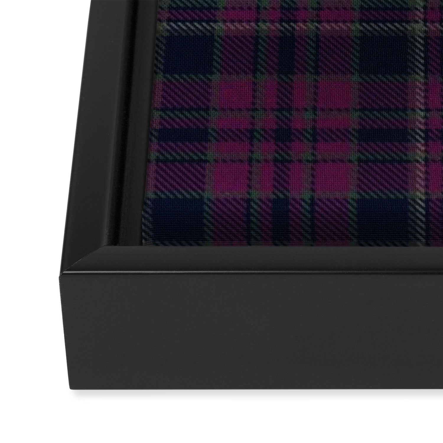 Vintage Purple Tartan Plaid Pattern Framed Canvas Print Gallery Image 3