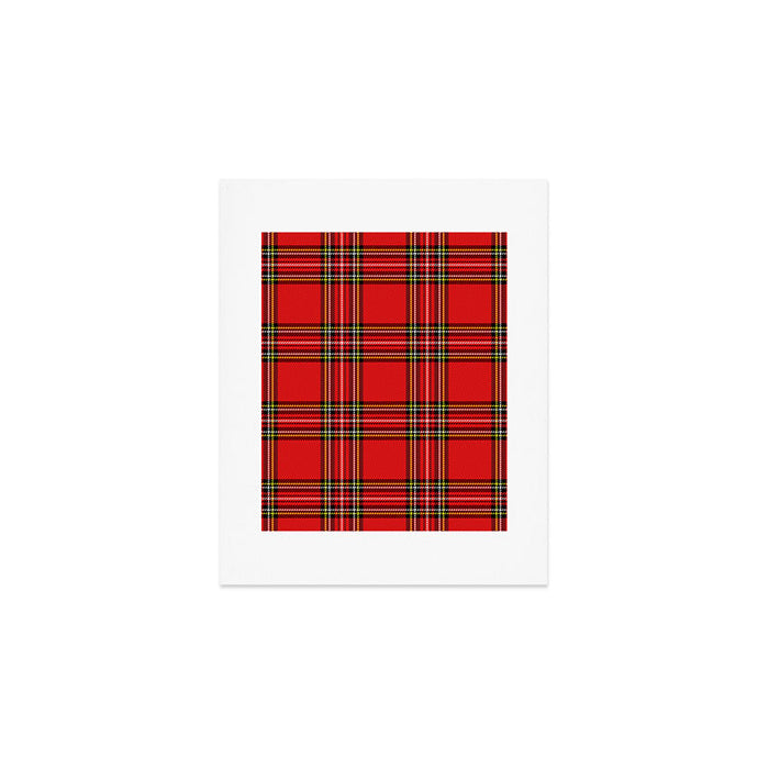 Vintage Red Tartan Plaid Scottish Pattern Art Print Gallery Image 1