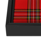 Vintage Red Tartan Plaid Scottish Pattern Framed Canvas Print Gallery Image 3