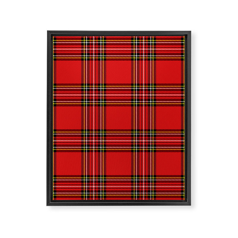 Vintage Red Tartan Plaid Scottish Pattern Framed Canvas Print Gallery Image 8