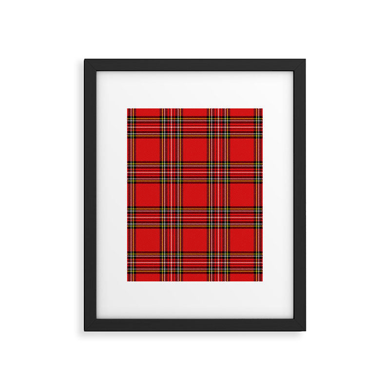 Vintage Red Tartan Plaid Scottish Pattern Framed Art Print Gallery Image 6