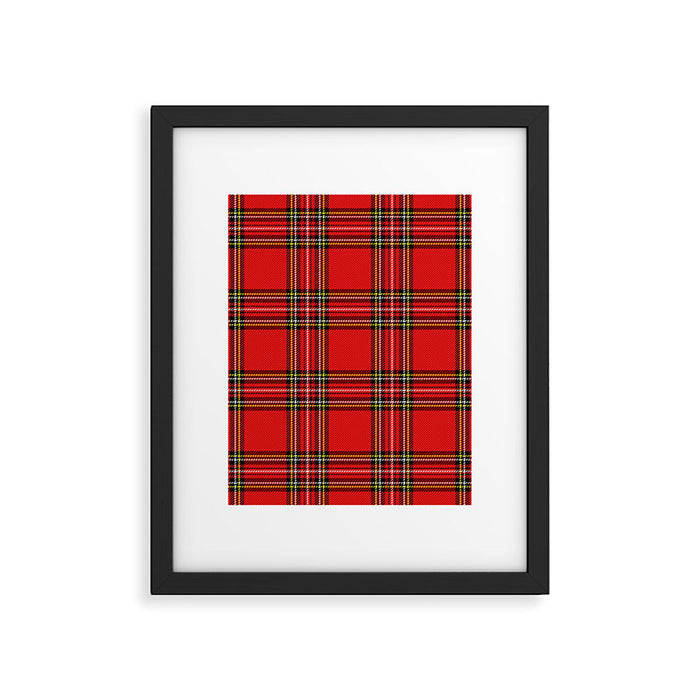 Vintage Red Tartan Plaid Scottish Pattern Framed Art Print Gallery Image 1