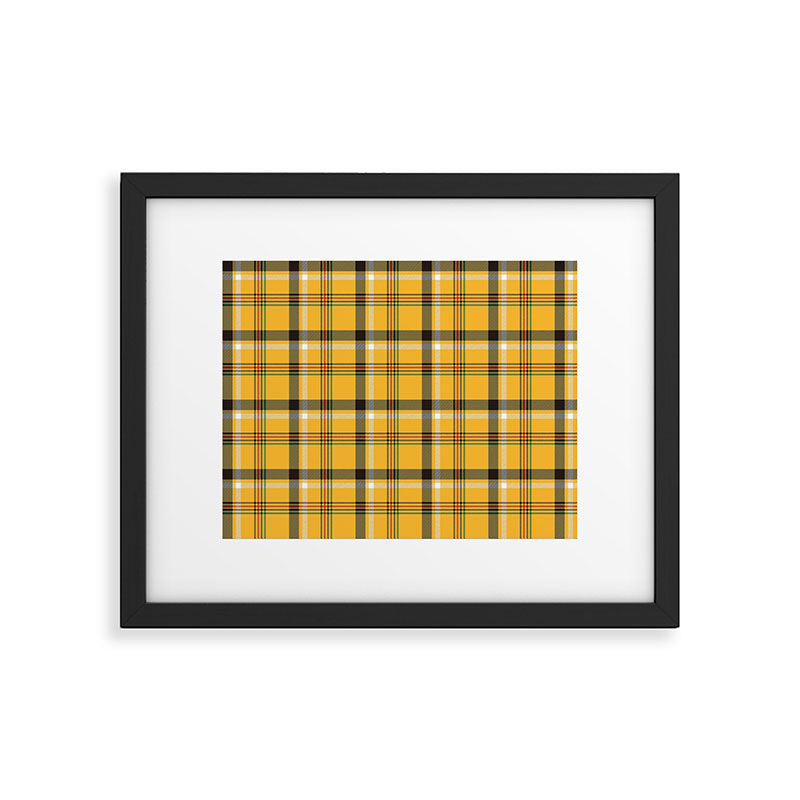 Vintage Yellow Tartan Plaid Pattern Framed Art Print Gallery Image 5