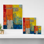 Colorful Geometric Abstract Art Canvas Print Gallery Image 3