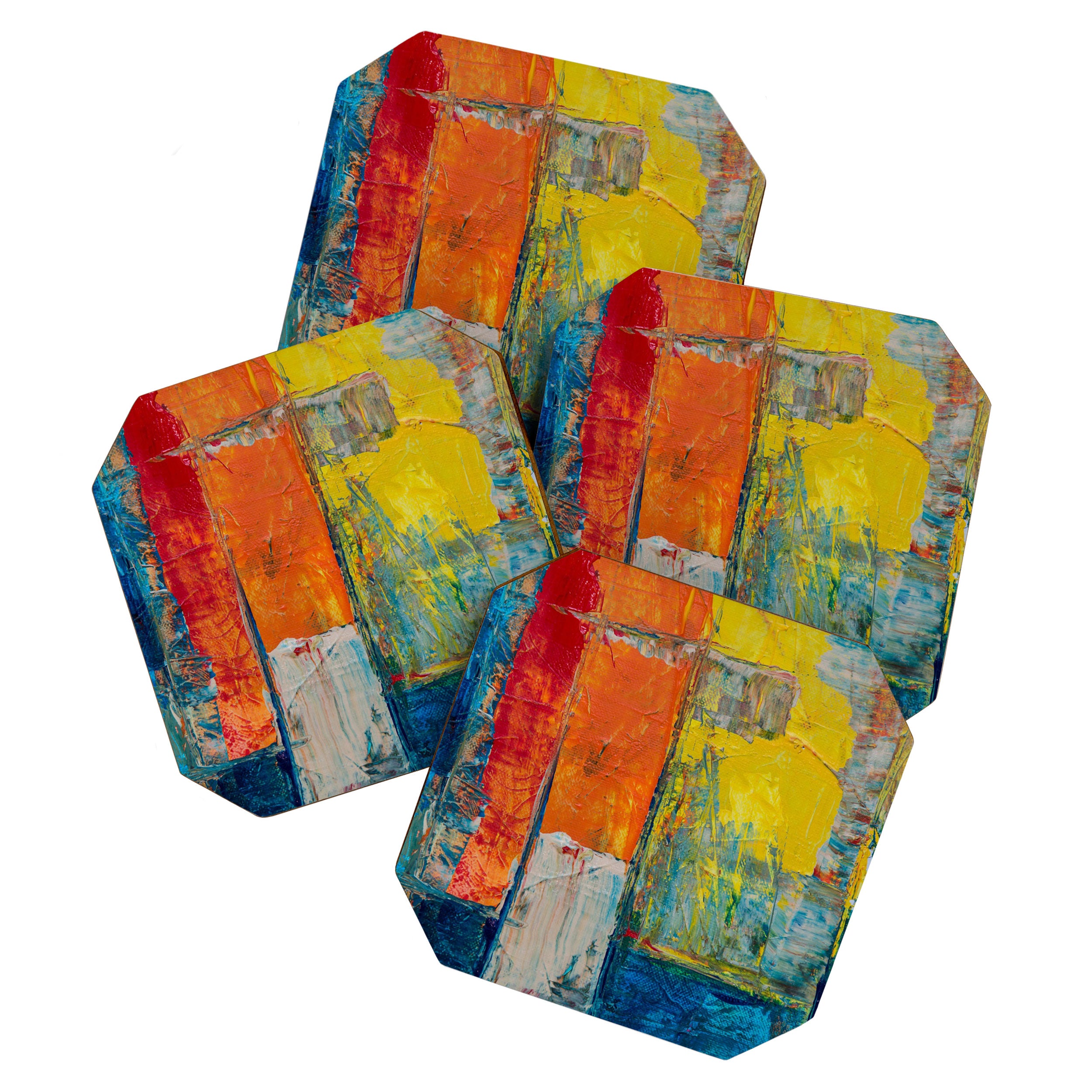 Colorful Geometric Abstract Art Coaster Gallery Image 1