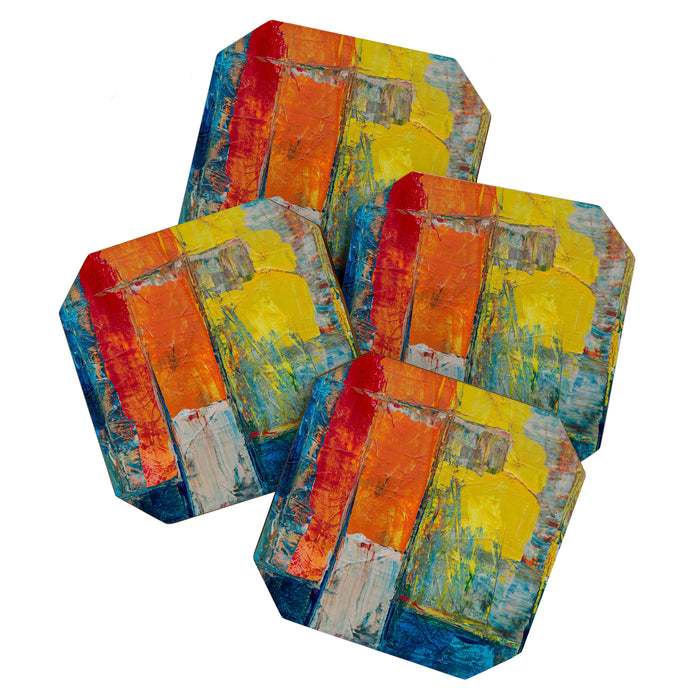 Colorful Geometric Abstract Art Coaster Gallery Image 1