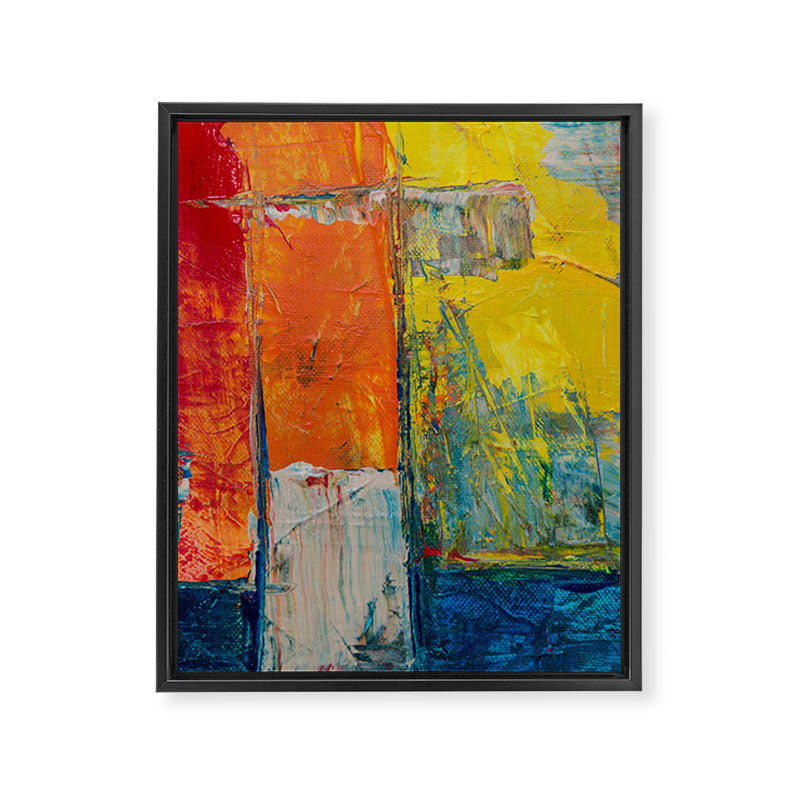 Colorful Geometric Abstract Art Framed Canvas Print Gallery Image 1