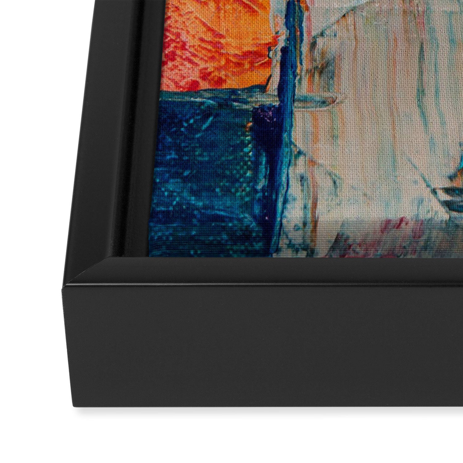 Colorful Geometric Abstract Art Framed Canvas Print Gallery Image 3