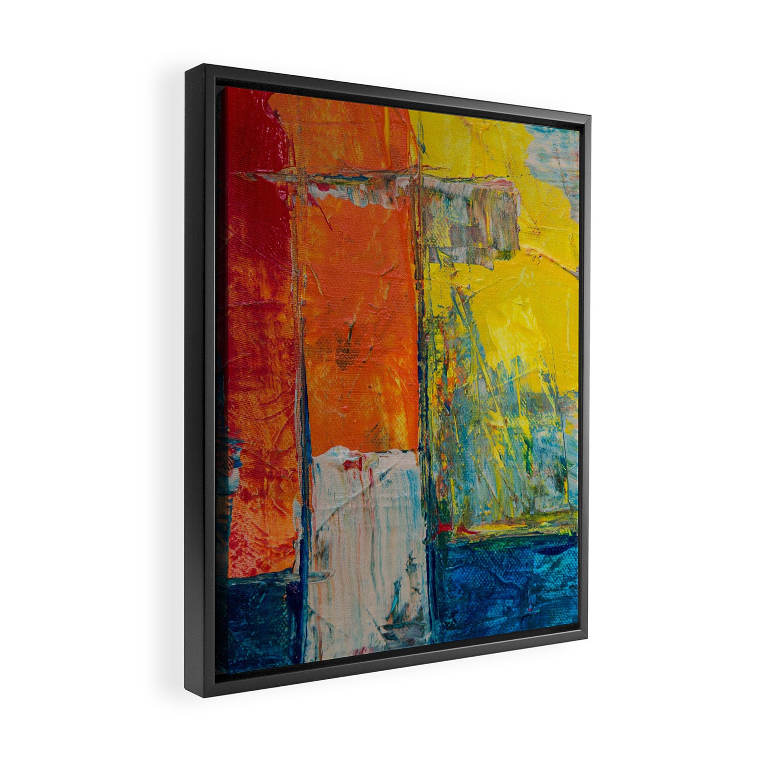 Colorful Geometric Abstract Art Framed Canvas Print Gallery Image 2