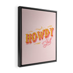 Howdy Y'all | Yellow Orange Pink Framed Canvas Print Gallery Image 2