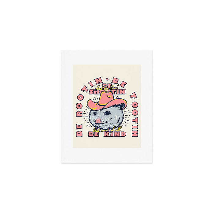 Rootin Tootin Shootin | Possum Cowboy Advice | Space Cowgirl Country Style | Possum  Art Print Gallery Image 1