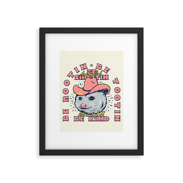 Rootin Tootin Shootin | Possum Cowboy Advice | Space Cowgirl Country Style | Possum  Framed Art Print Gallery Image 1