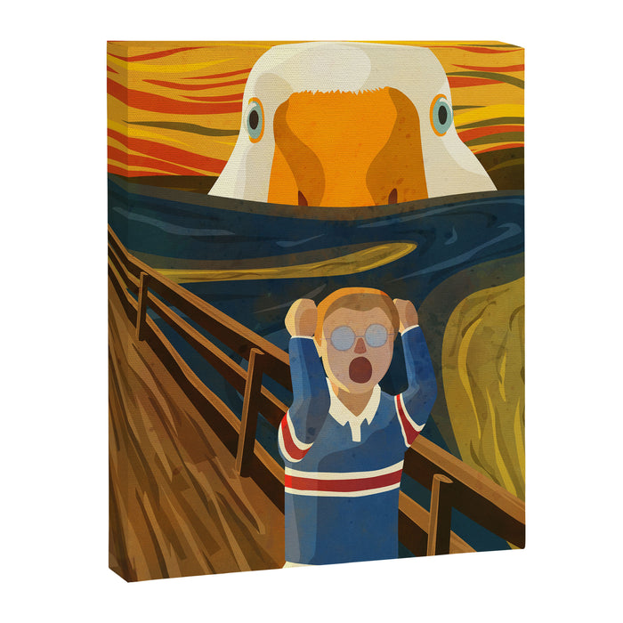 The Honk - The Scream Parody | Goose MEME Canvas Print Gallery Image 1
