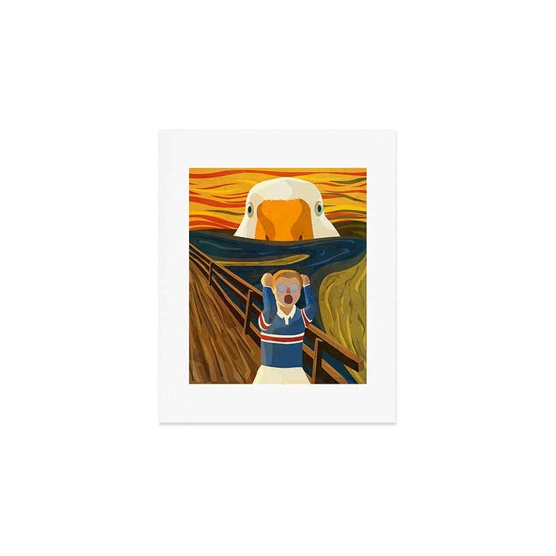 The Honk - The Scream Parody | Goose MEME Art Print Gallery Image 1