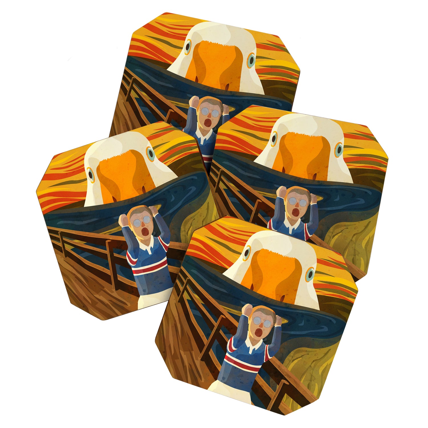 The Honk - The Scream Parody | Goose MEME Coaster Gallery Image 1