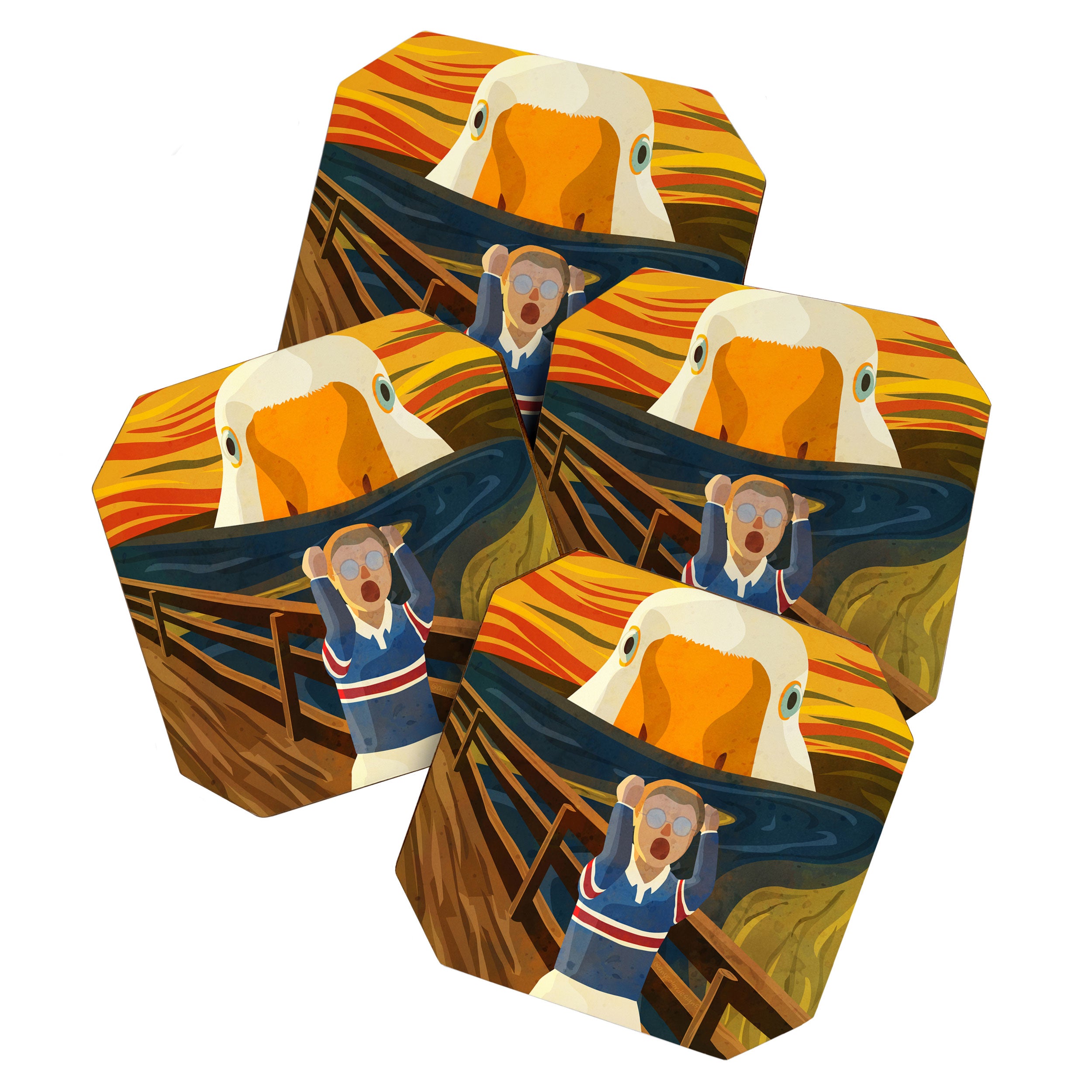 The Honk - The Scream Parody | Goose MEME Coaster Gallery Image 1