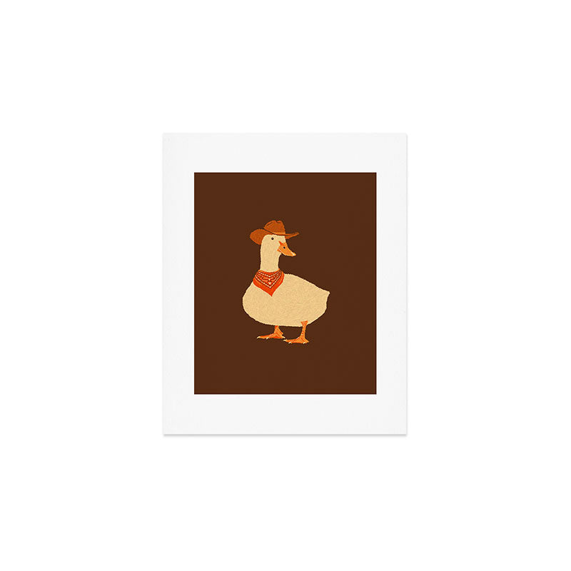Bo The Cowboy Duck Art Print Gallery Image 1