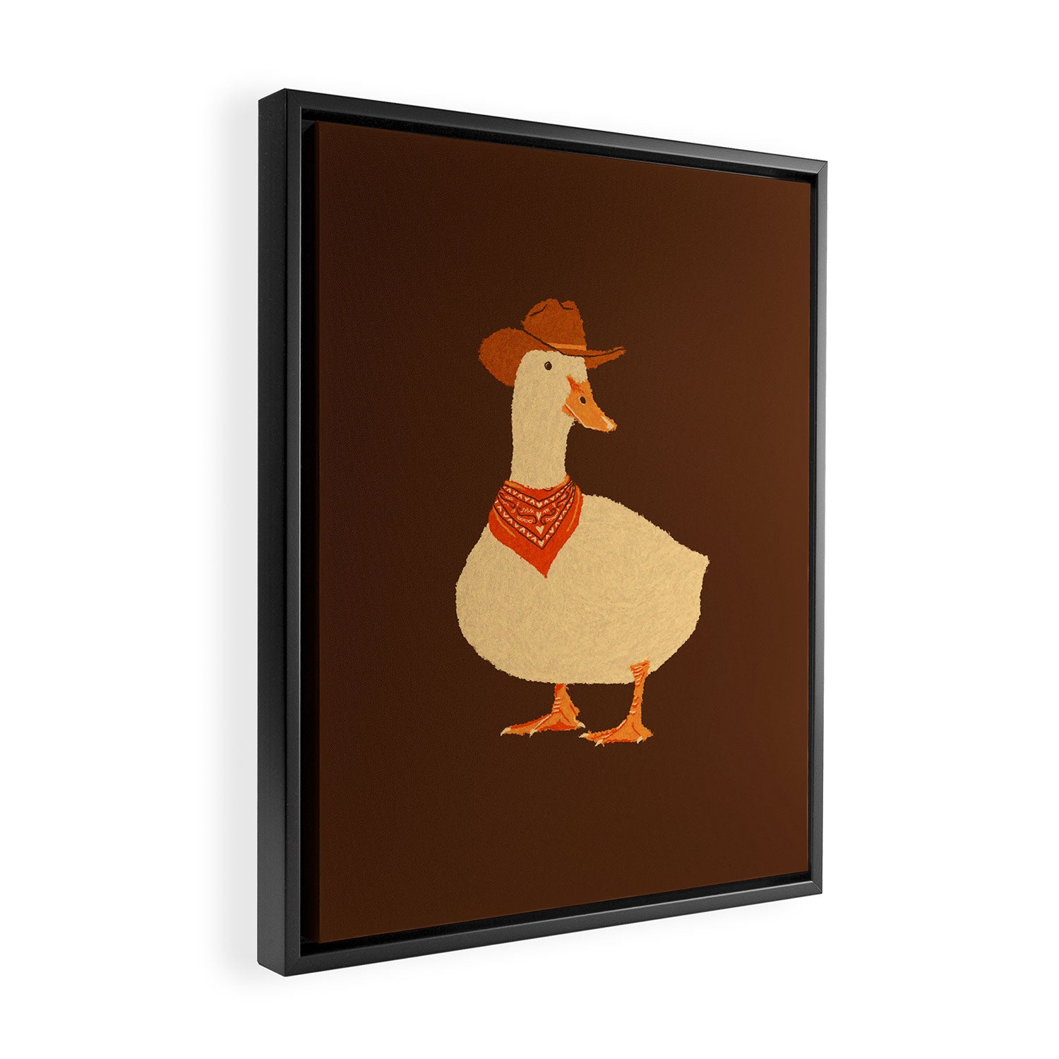 Bo The Cowboy Duck Framed Canvas Print Gallery Image 2