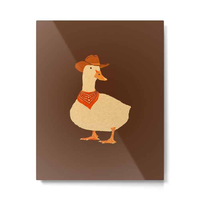 Bo The Cowboy Duck Metal Print Gallery Image 1