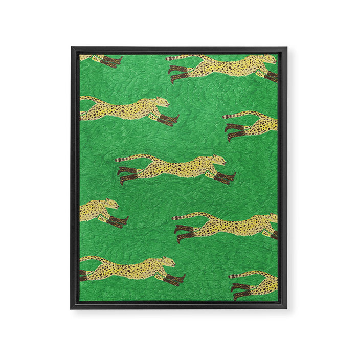 Florence the Cowgirl Cheetah Framed Canvas Print Gallery Image 1