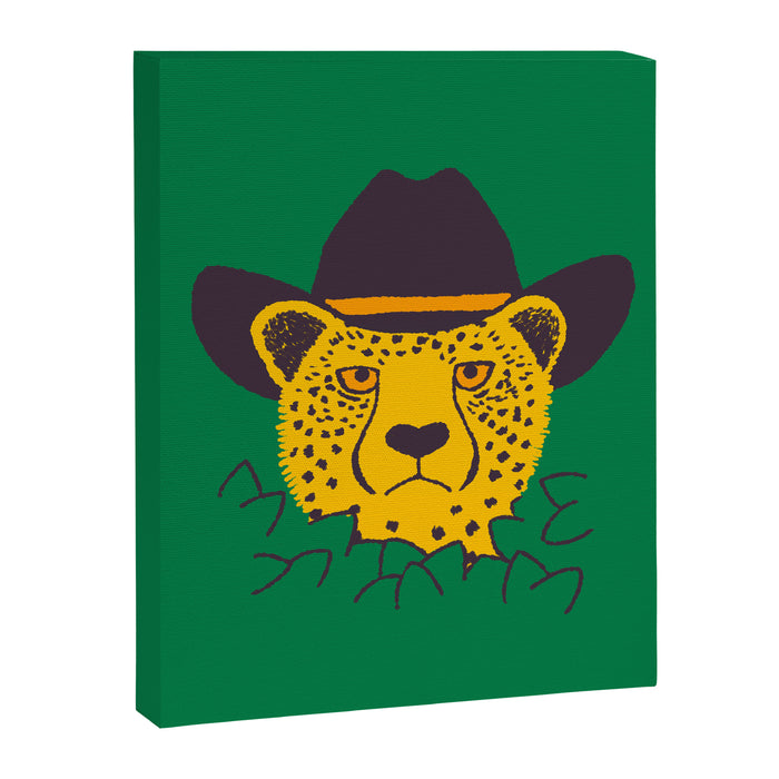 Leafy Cowgirl Cheetah Canvas Print Gallery Image 1