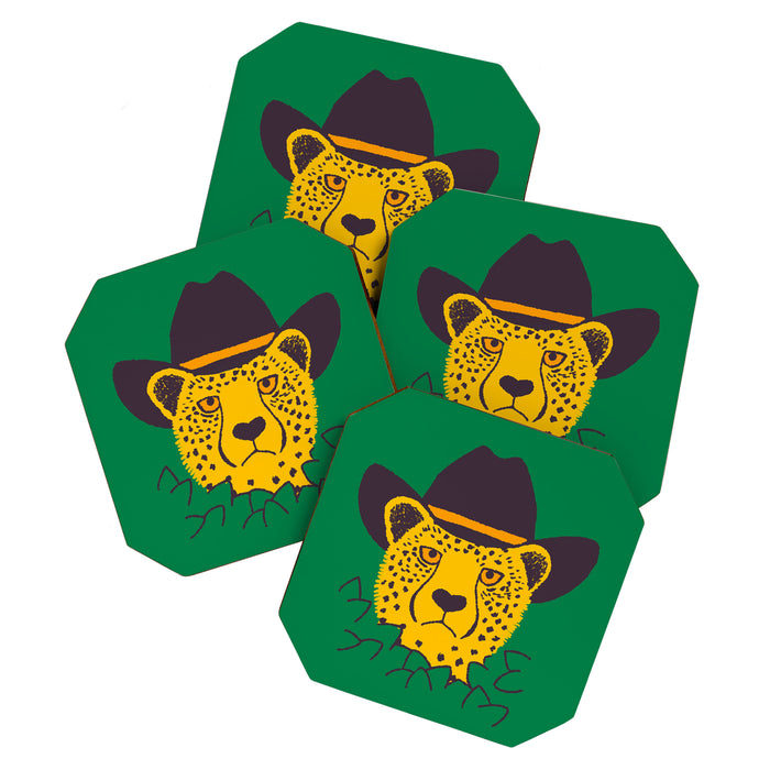Leafy Cowgirl Cheetah Coaster Gallery Image 1