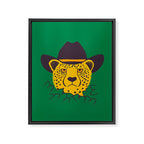 Leafy Cowgirl Cheetah Framed Canvas Print Gallery Image 8