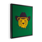 Leafy Cowgirl Cheetah Framed Canvas Print Gallery Image 2