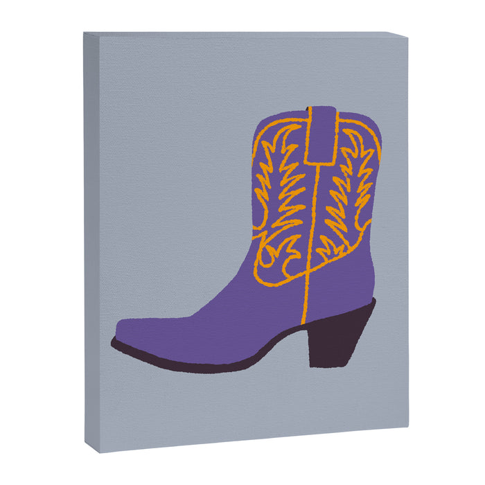 Purple Cowgirl Boot Canvas Print Gallery Image 1