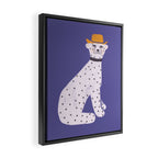 Snow Leopard Framed Canvas Print Gallery Image 2