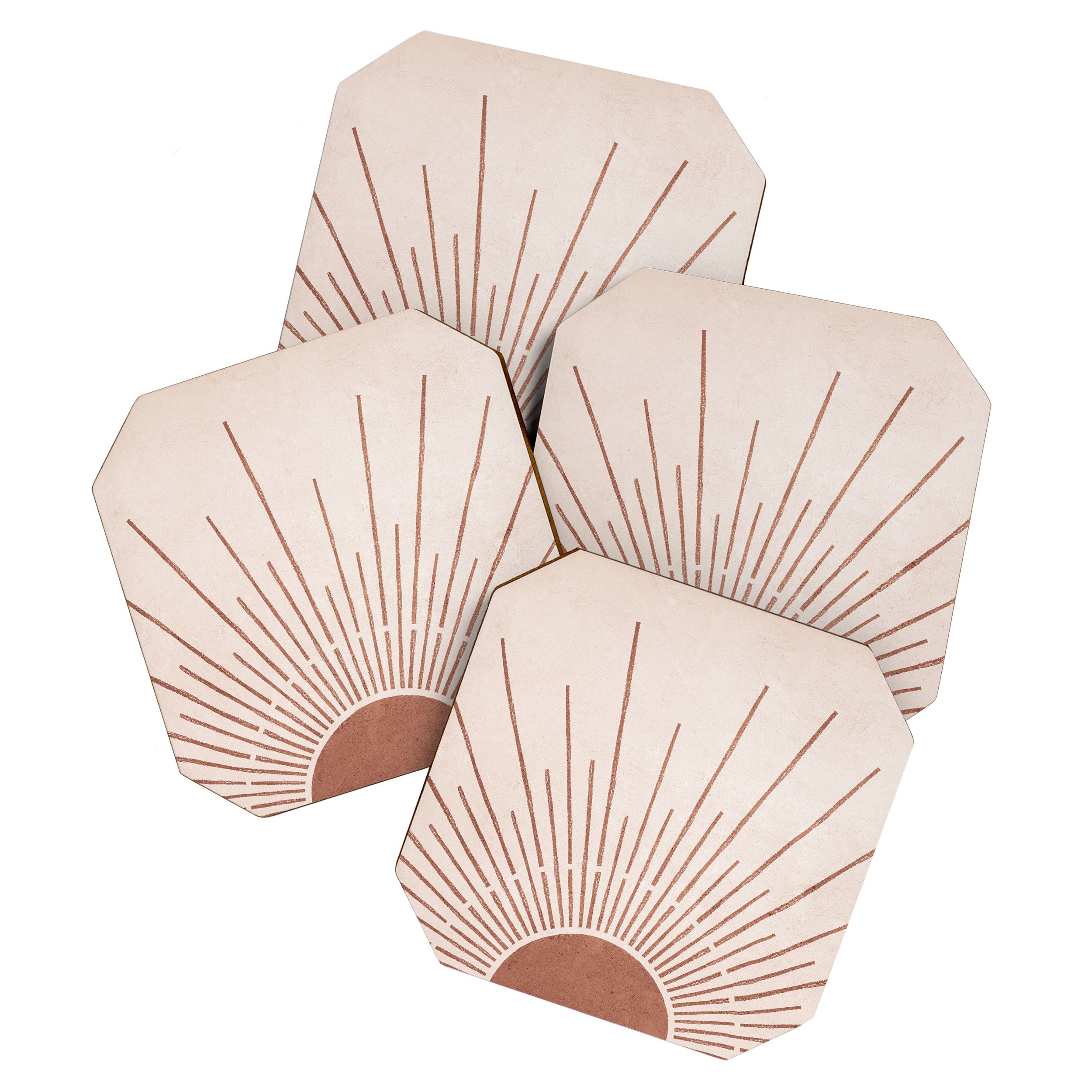 Boho Sun no. 5 Terracotta Coaster Gallery Image 1