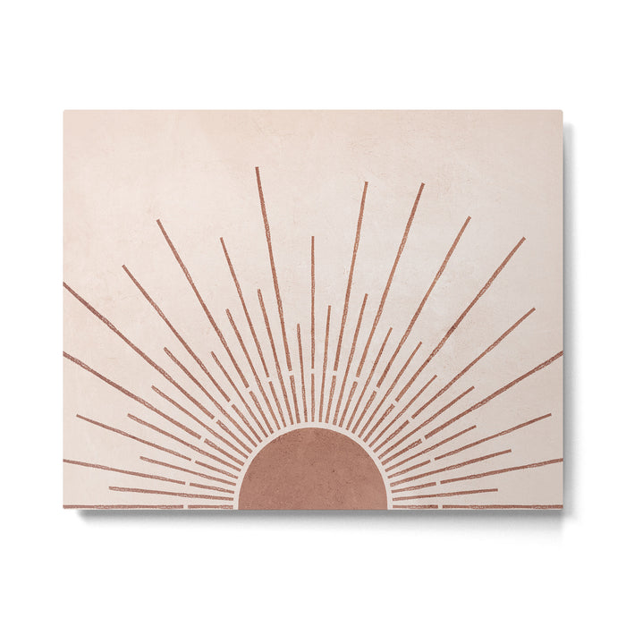Boho Sun no. 5 Terracotta Metal Print Gallery Image 1