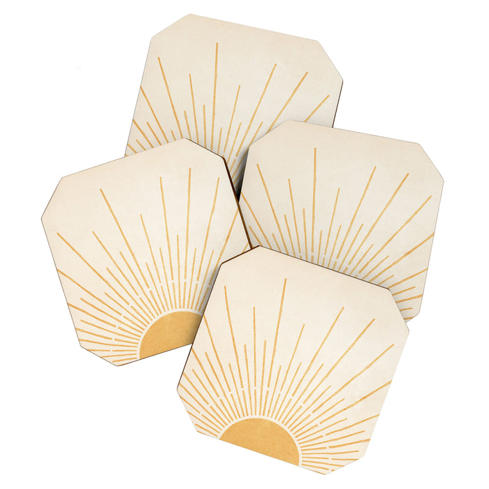 Boho Sun no. 5 Yellow Coaster Gallery Image 1