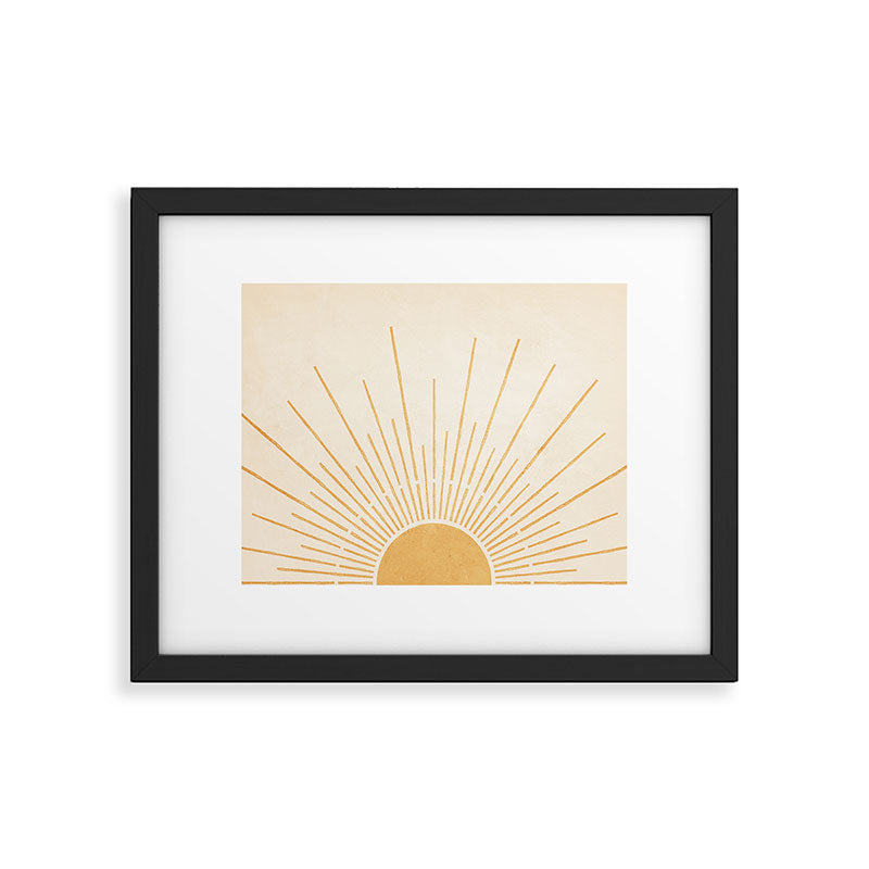 Boho Sun no. 5 Yellow Framed Art Print Gallery Image 5