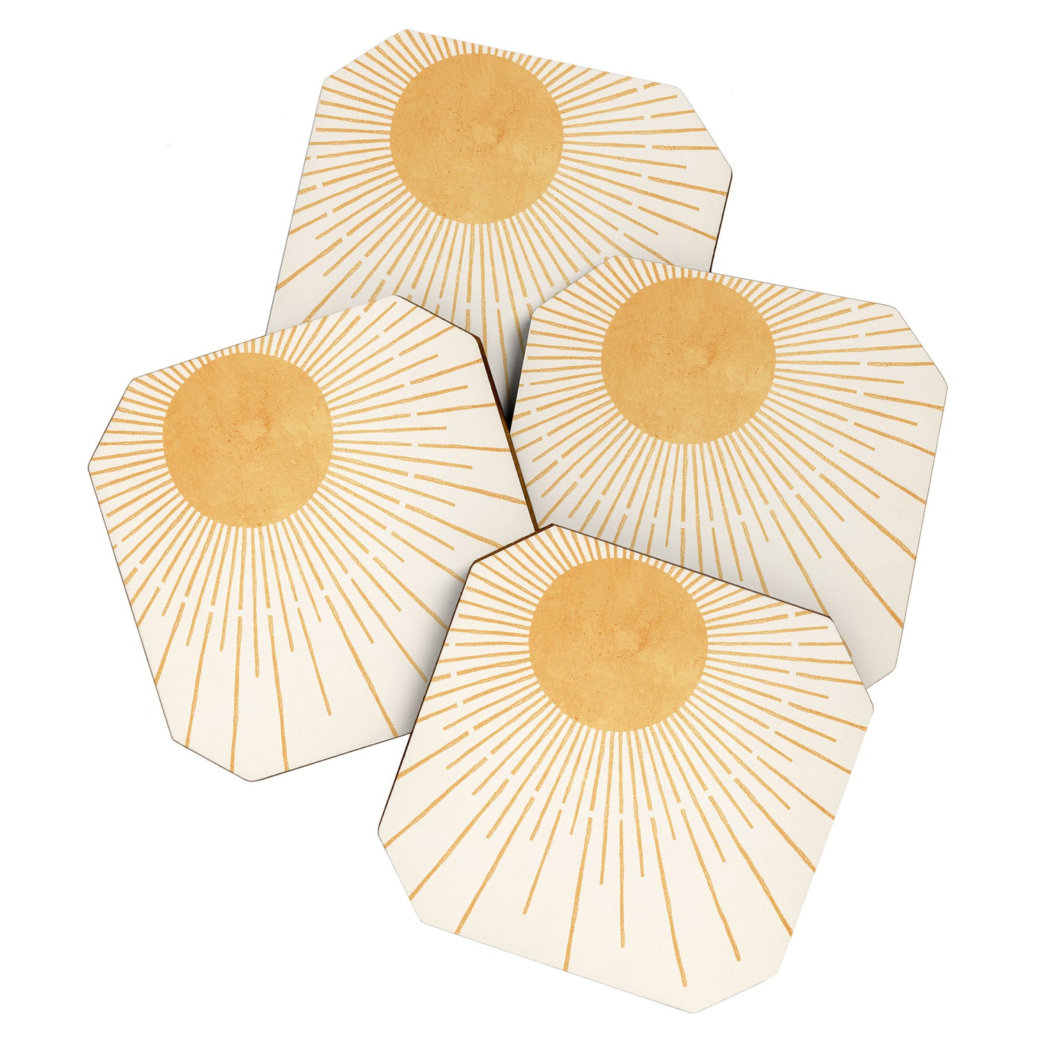 Boho Sun no. 8 Yellow Coaster Gallery Image 1