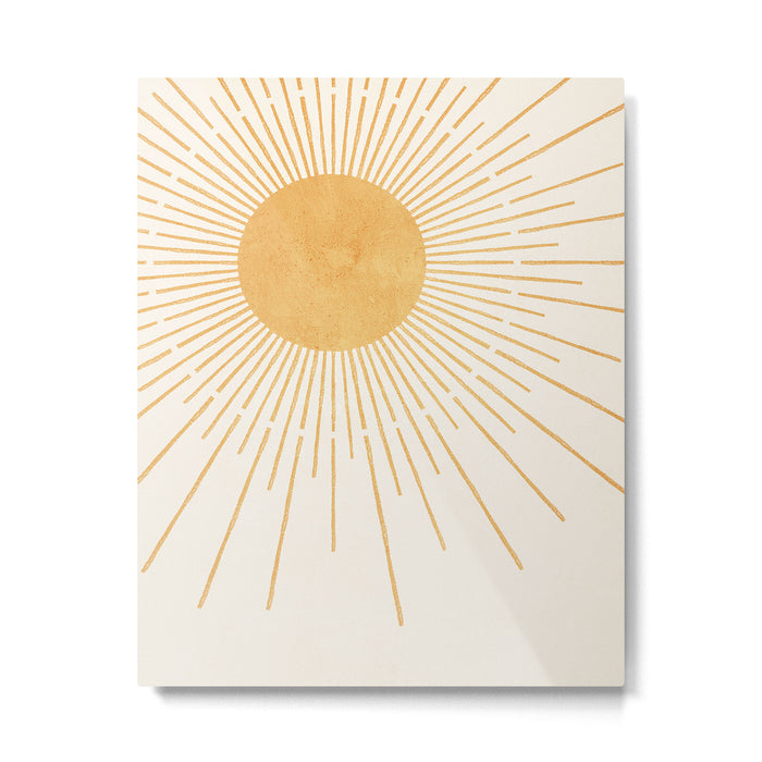 Boho Sun no. 8 Yellow Metal Print Gallery Image 1