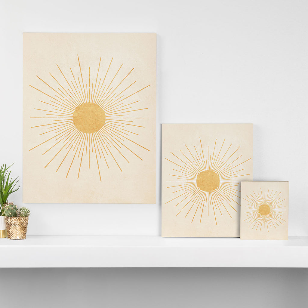 Sun #3 Yellow Canvas Print Gallery Image 3