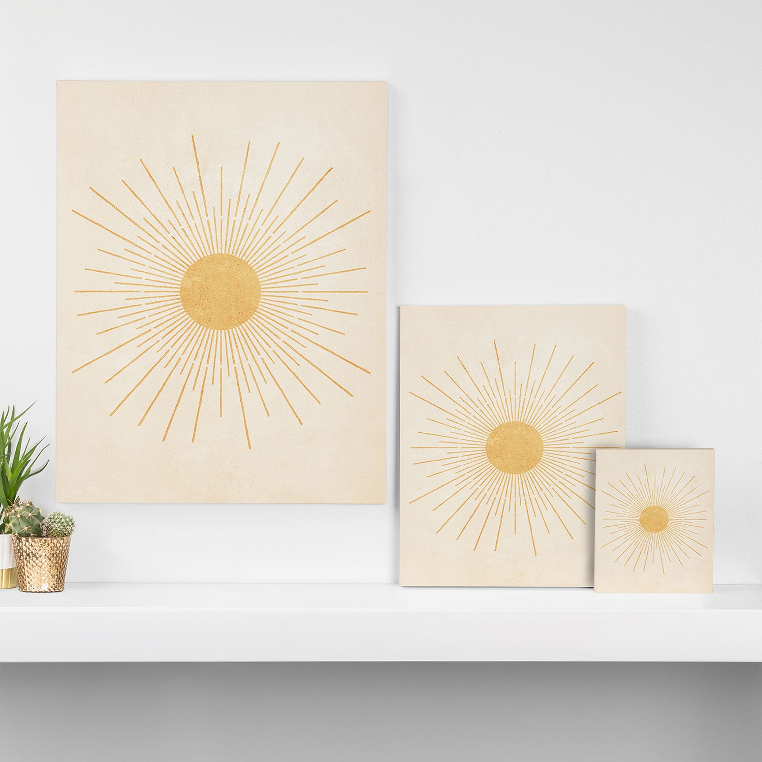 Sun #3 Yellow Canvas Print Gallery Image 3